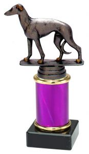 9.154.34428 Windhund Pokal Trophäe inkl. Beschriftung | 17,2 cm