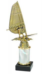 9.02.34508 Windsurfer Pokal Trophäe Chiemsee inkl. Beschriftung | 24,3 cm